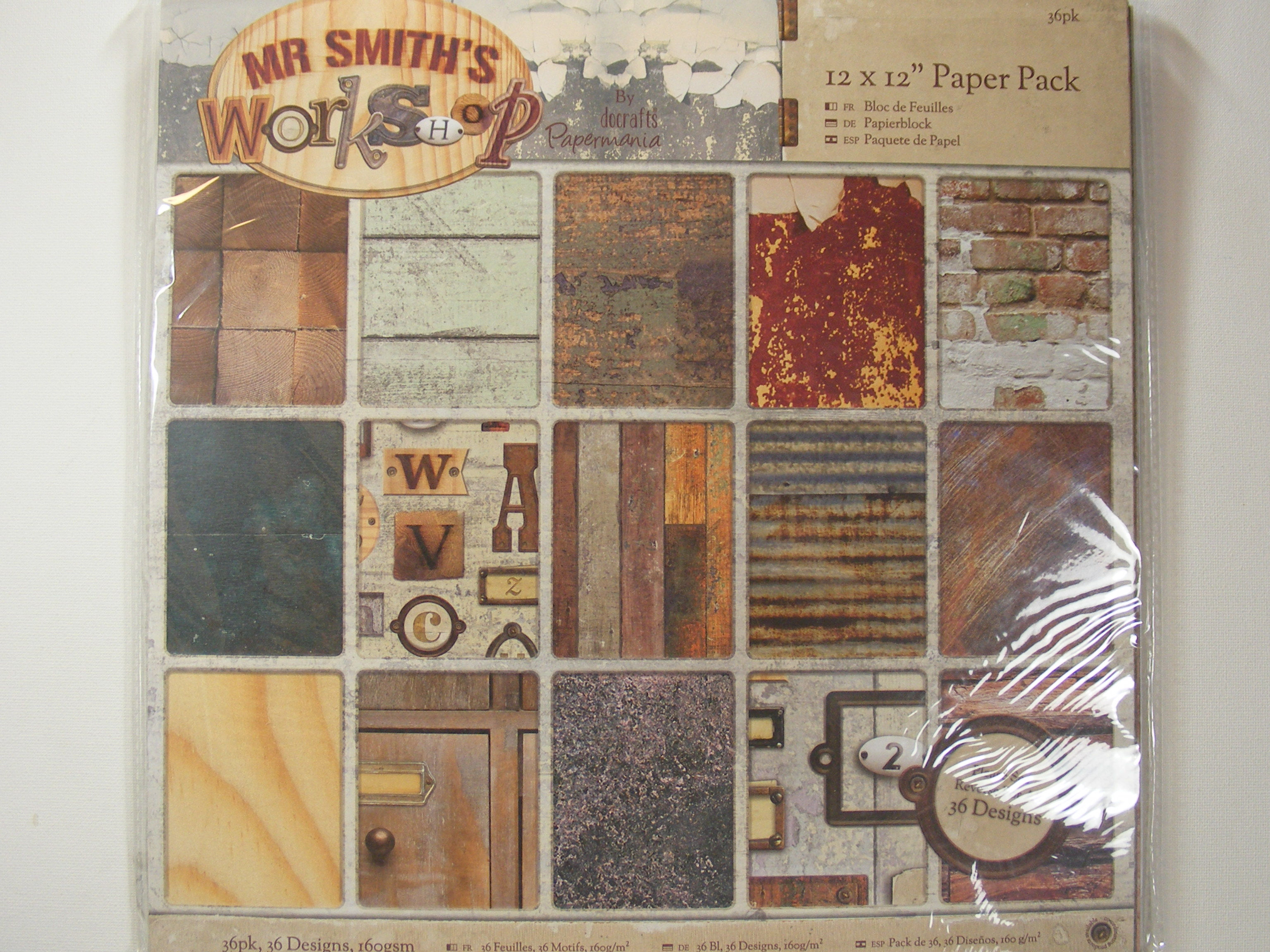 Docrafts - Mr Smith's Workshop 12" x 12" Paper Pack