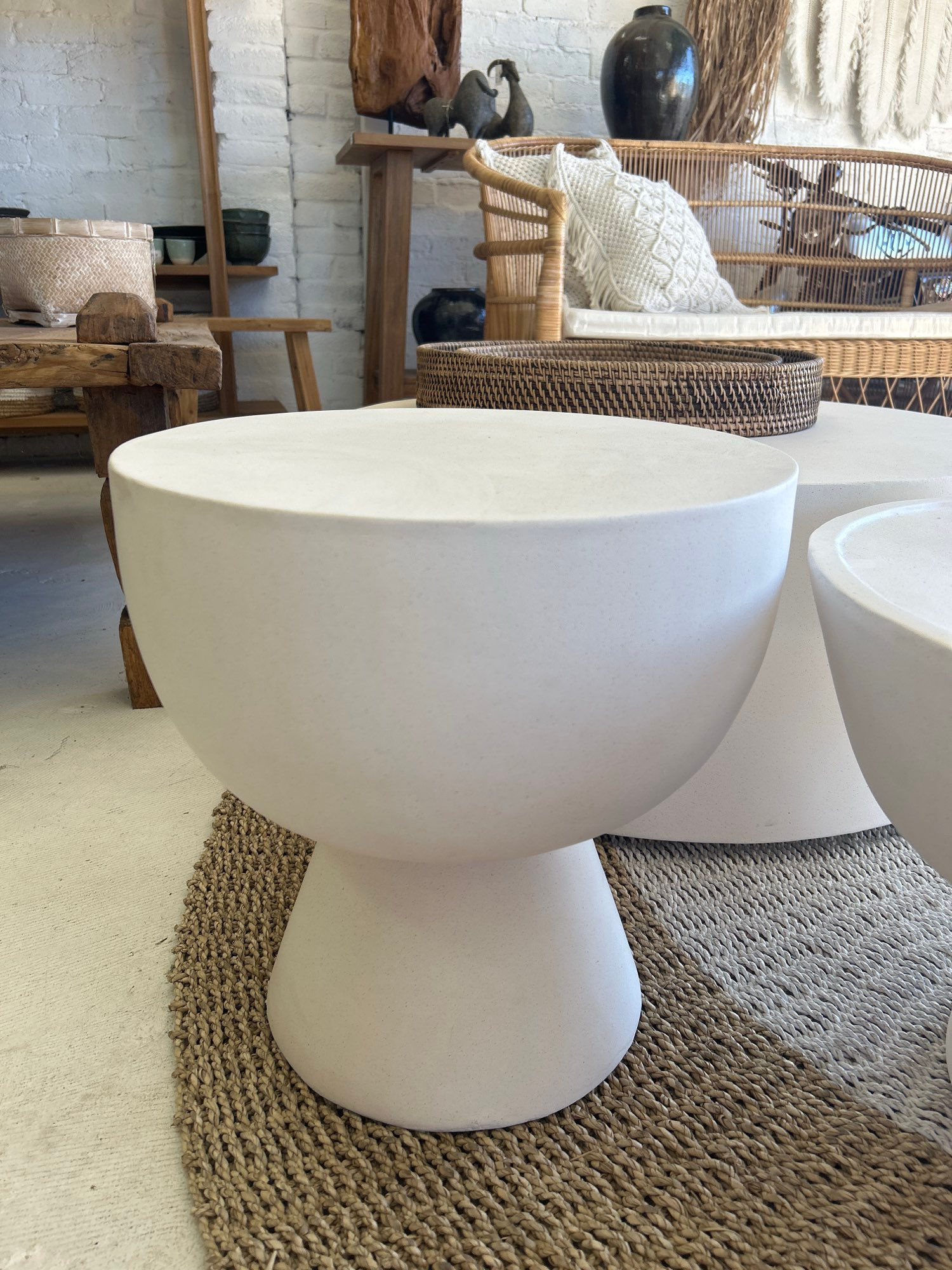 Mushroom Concrete Side Table