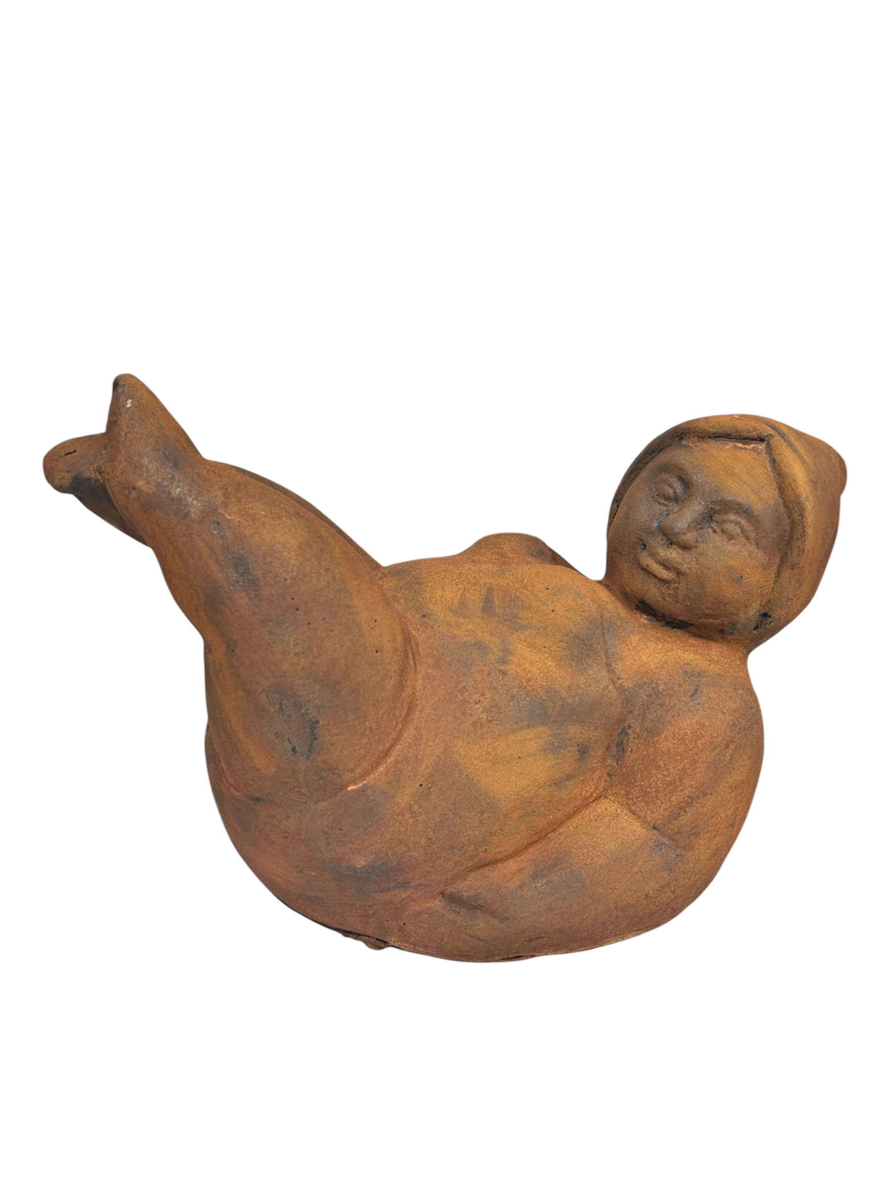 Rusty Yoga Lady - Naukasana Pose