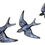 Thumbnail: Trio Ceramic Blue Swallows