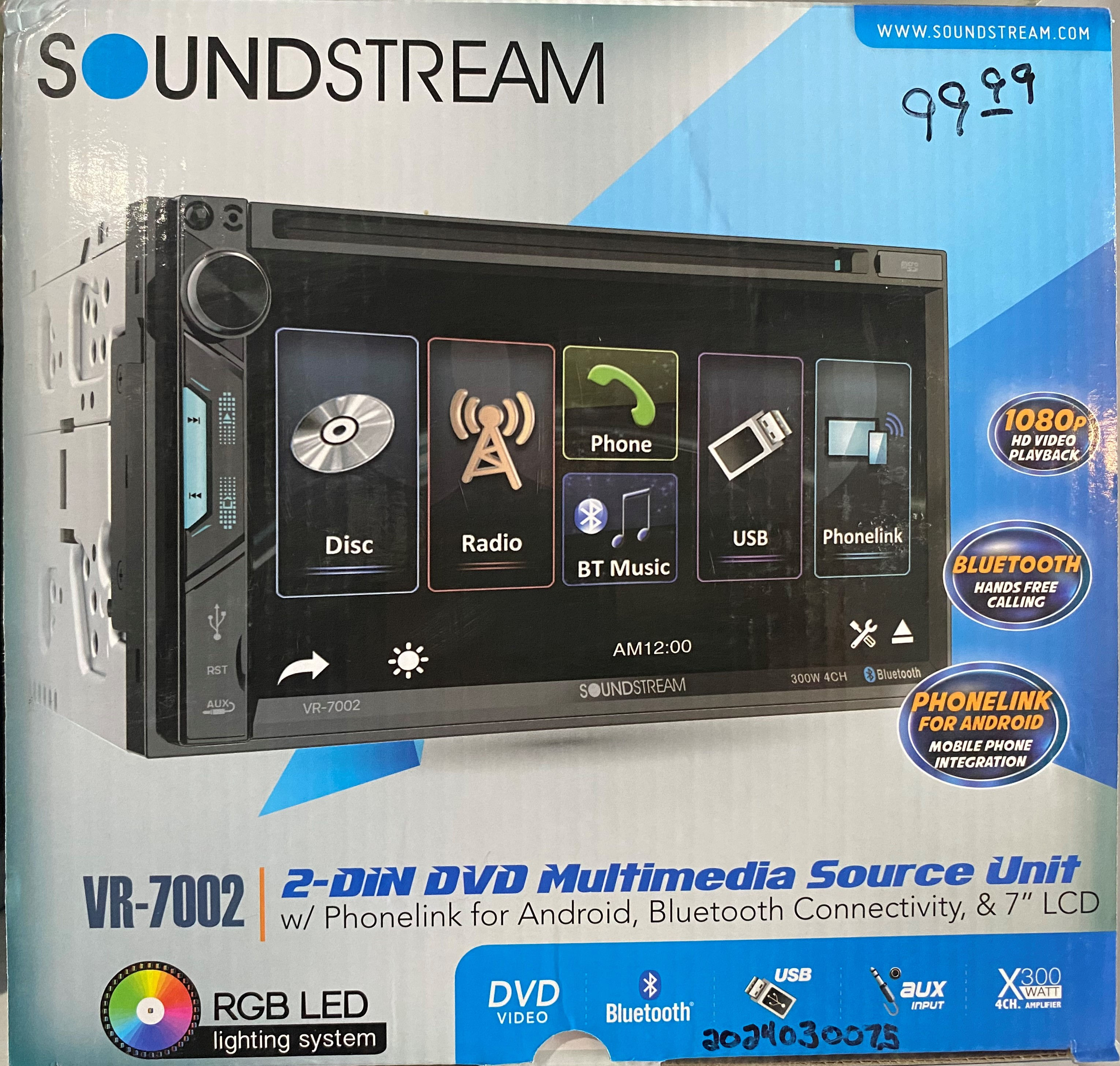 Soundstream VR-7002 Cd Bluetooth Head Unit