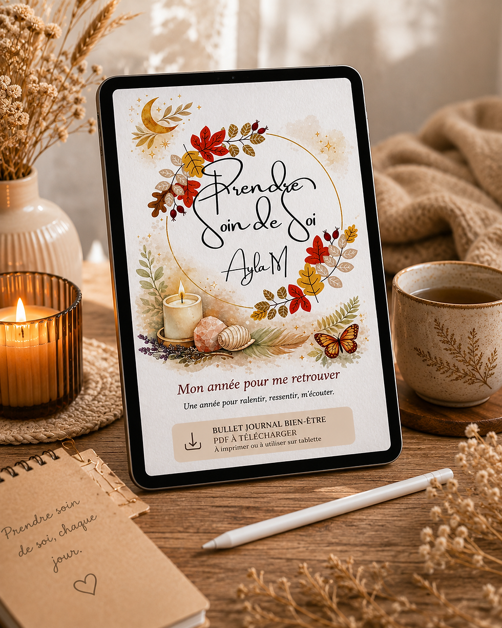 carnet pdf mis en scène sur une tablette