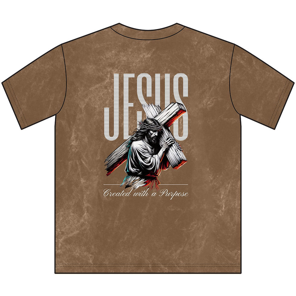 Thumbnail: Isaiah 53:5 Vintage Crewneck Tee/Created With a Purpose Christian T‑Shirt