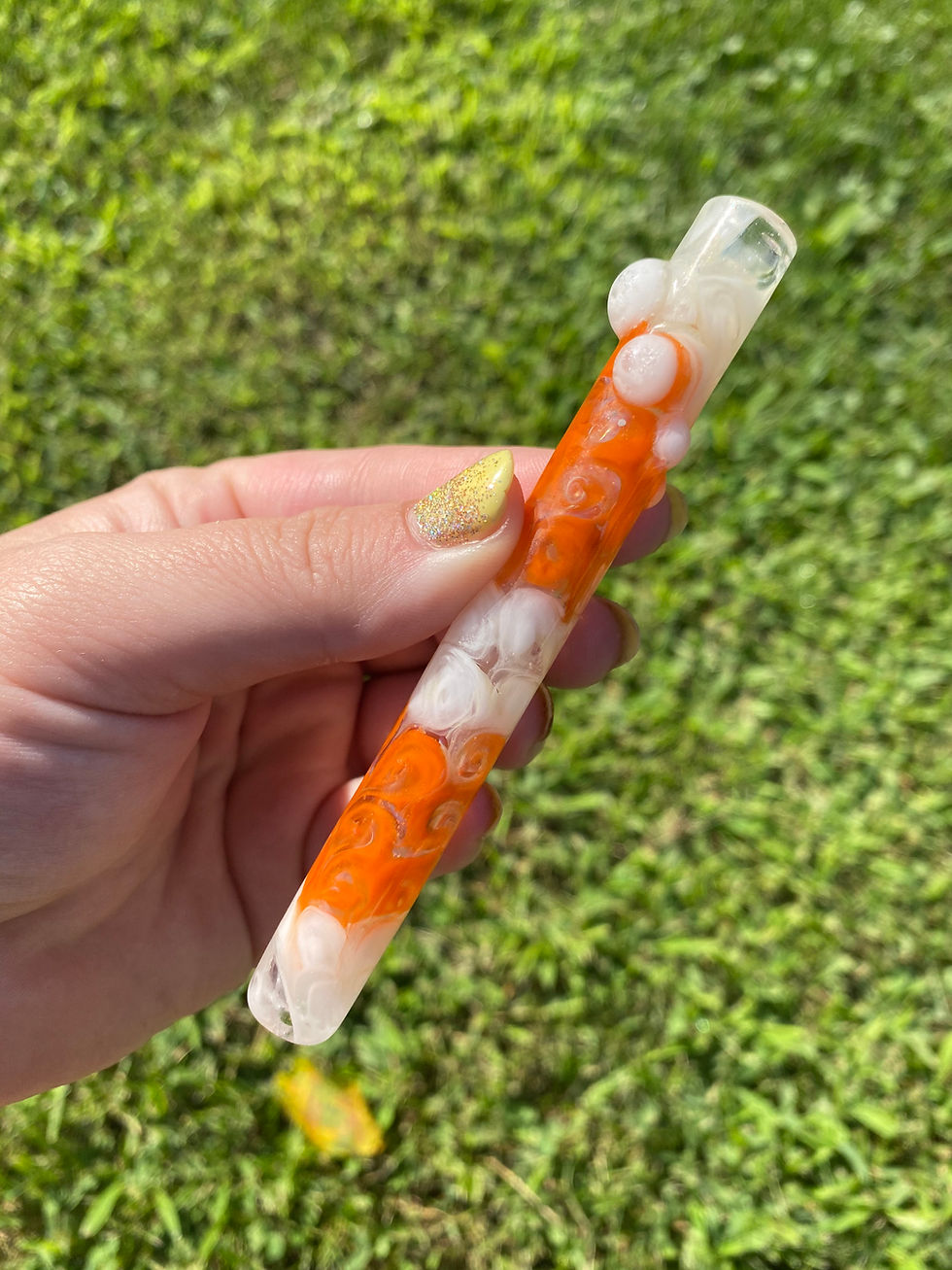 Orange + White Stripe