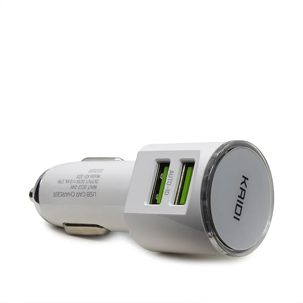 Miniatura: Carregador Veicular Kaidi KD303A Original 3.4A 2 Usb Para Iphone 5 6S Plus 7 8