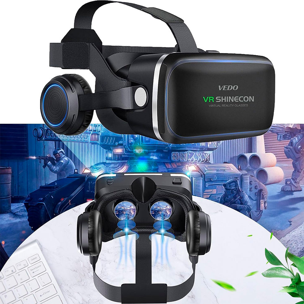 Miniatura: Óculos Vr Realidade Virtual 3D Com Fone De Ouvido E Controle, Óculos Universais