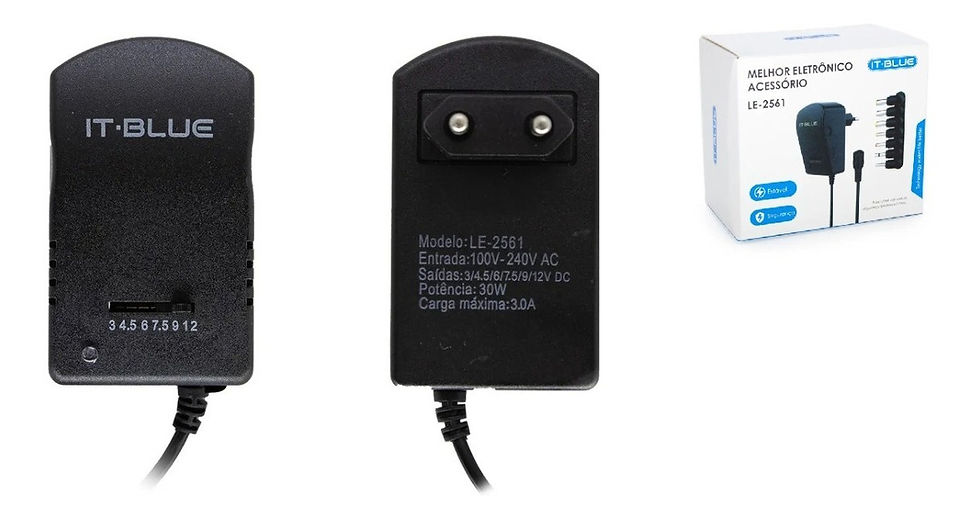 Miniatura: Fonte Regulável Universal 30w 7 Pinos Até 3.0a 3v 12v Bivolt