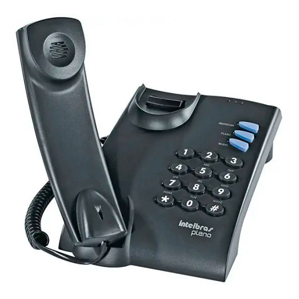 Miniatura: Aparelho Telefone Fixo Com Fio Pleno Mesa e Parede Intelbras