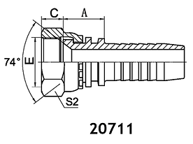 Komatsu/DKI гайка (0) 20711