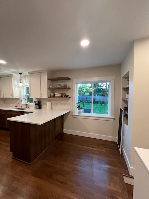 Finished kitchen, window, addition