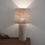 Miniature : Lampe de table Téra, lampe boheme – pied en grès, abat-jour en lin naturel, design minimaliste.
