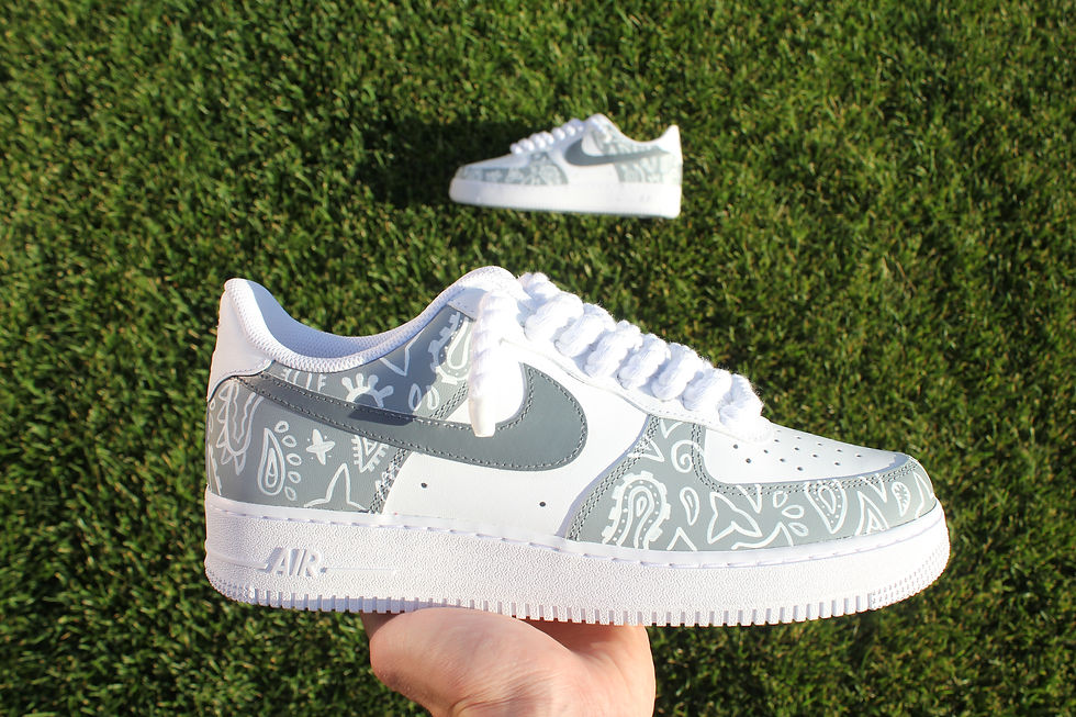Thumbnail: "Grey Bandana W/ Rope Laces"