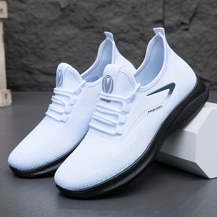 Breathable Lightweight Men's Knit Sneakers Slip Resistant Training Shoes for Run