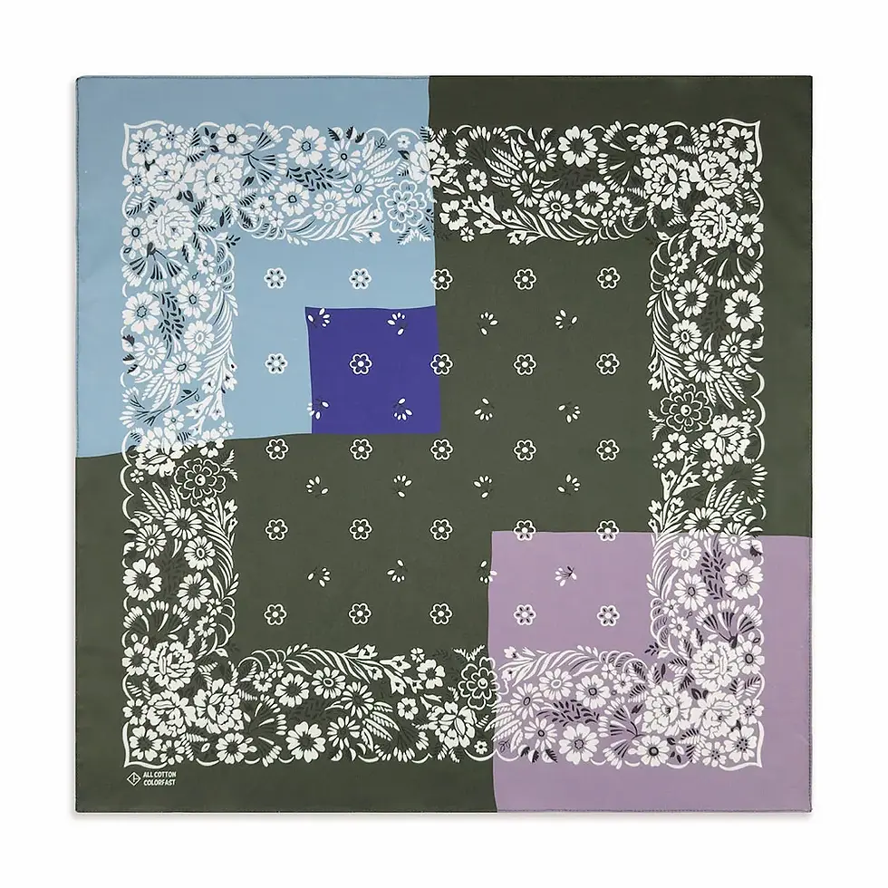 Miniatura: High Quality Skull Chimpanzees Print Cashew Hip Hop Cotton Square Bandana Scarf