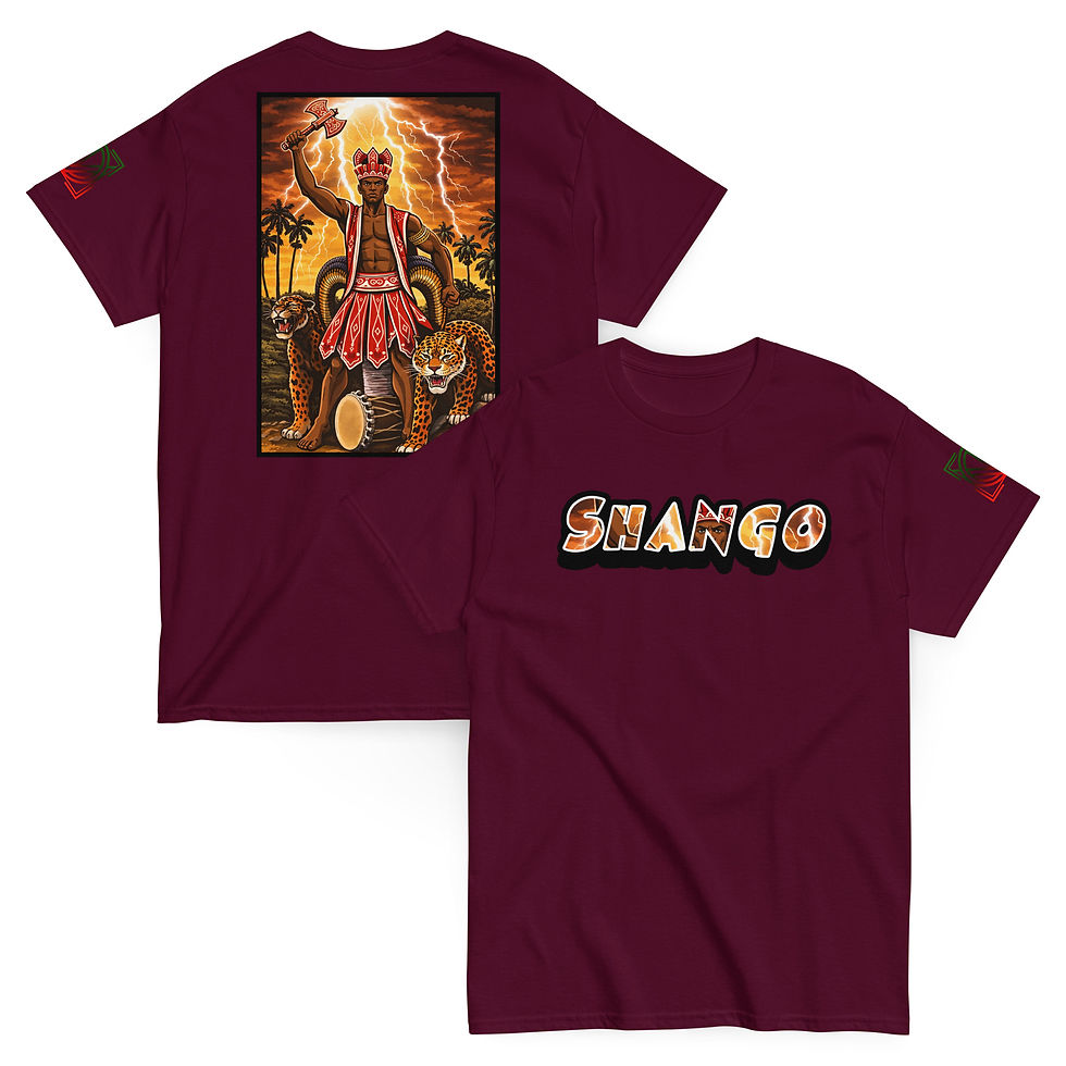 Thumbnail: Shango: Orisha of lightning, thunder, fire, and justice Tee