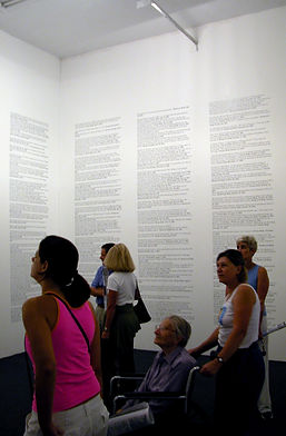 ohsangghil, reformist's politics-image 5, 2004, lettering on the wall, dvd, flash images.j