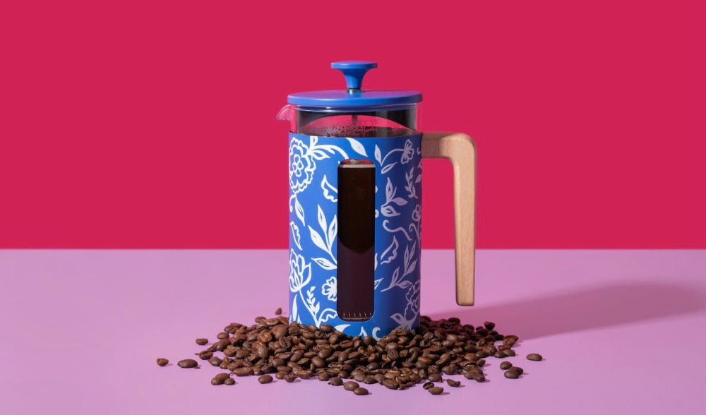 Blu Fiorato Cafetière