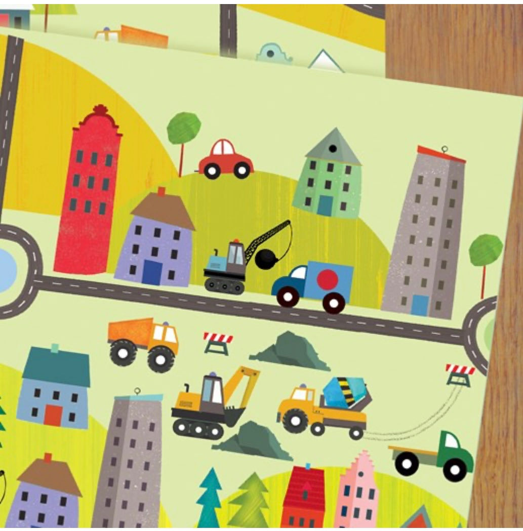 Papur Lapio - Ffyrdd / Wrapping Paper - Road