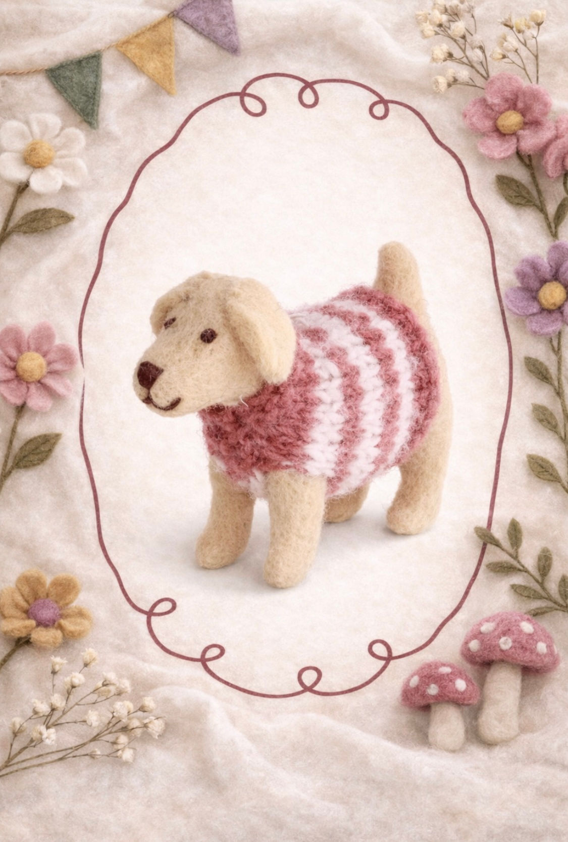Labrador with Knitted Sweater