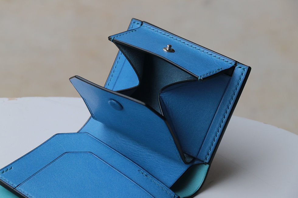 三つ折り財布spinaボックス型コインケース