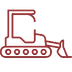Skid loader icon, red