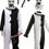 Thumbnail: 4-Piece Men's Horror Costume Set: Color Block Long Sleeve Button Decor Jumpsuit 