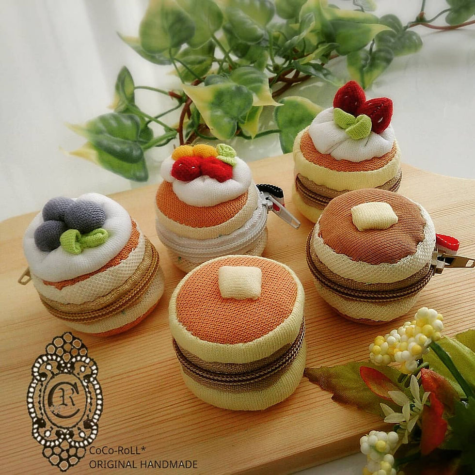 パンケーキ風小物入れ