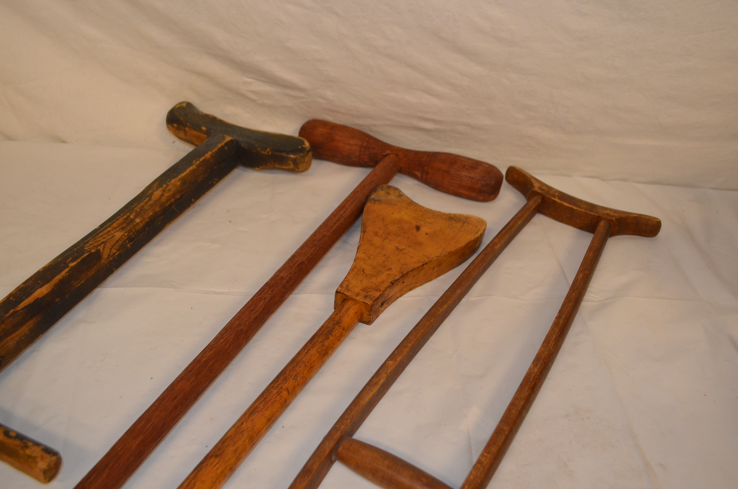 Period wooden crutches