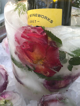 Champagne and Flowers on Ice