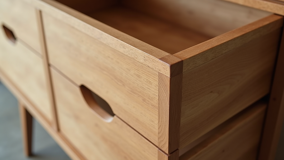 High angle view of a beautifully crafted custom furniture piece
