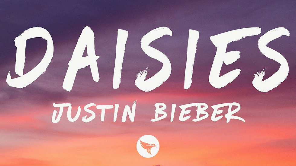 Justin Bieber Daisies single cover or daisy flower field