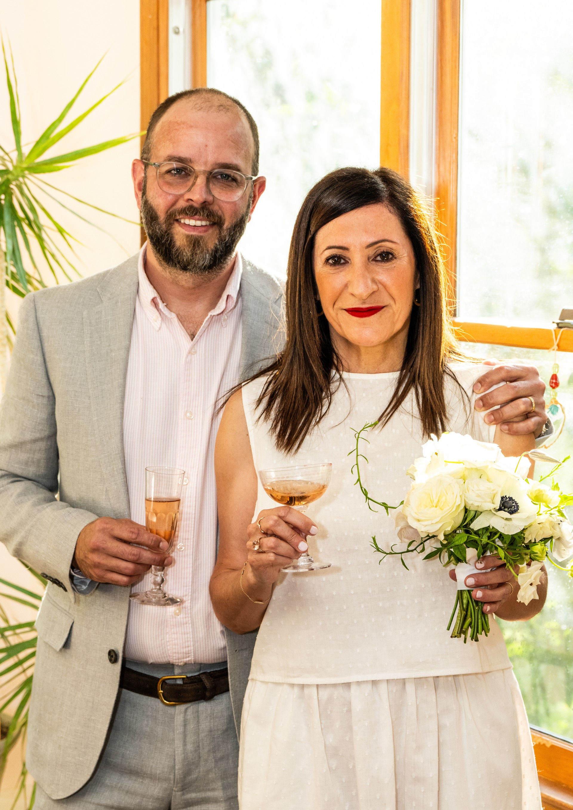 Elisa Waysenson in Gretchen M. with husband Charles Greenwald on their wedding day.