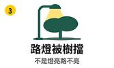 路燈被樹擋