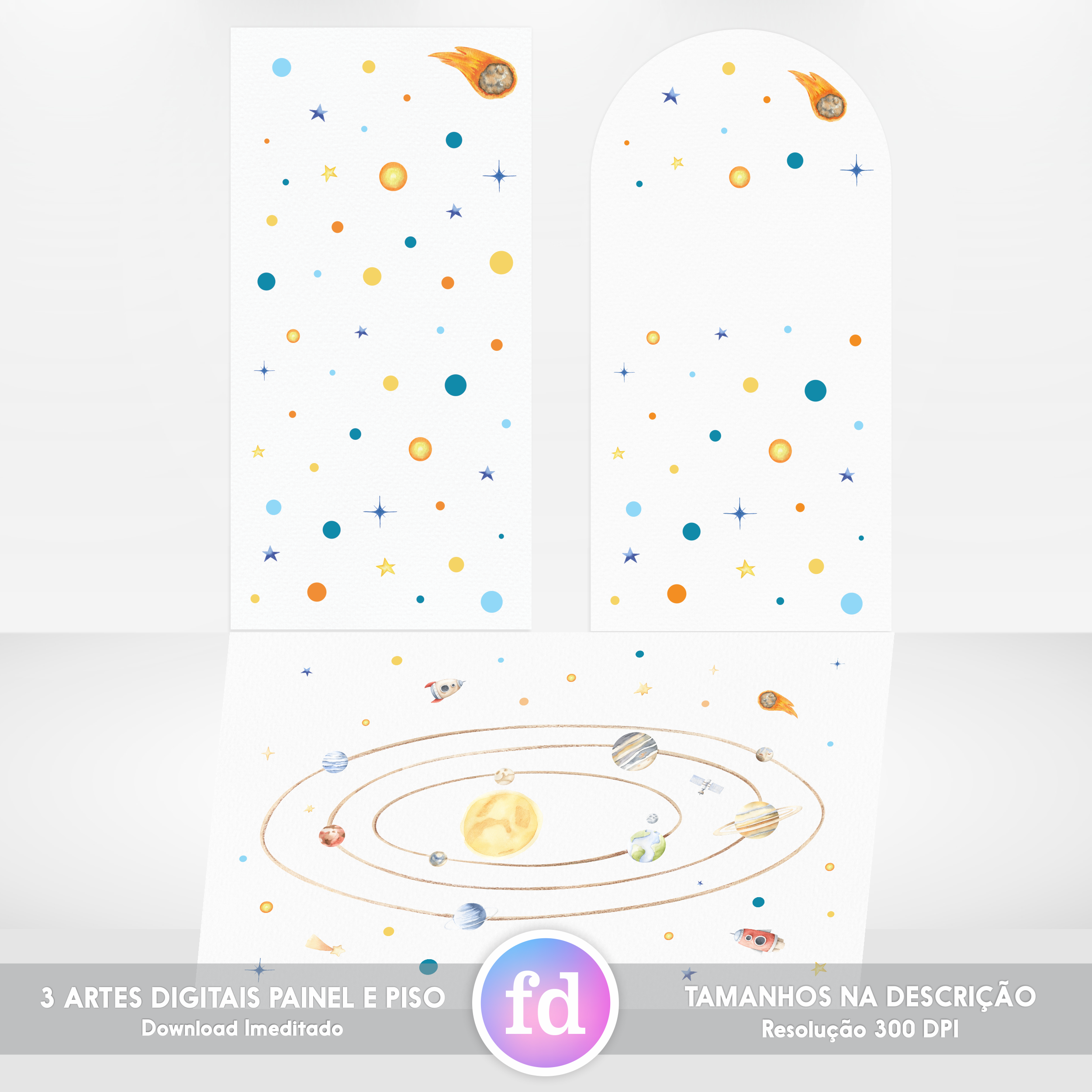 3 artes para Painéis e Piso 365 Sorrisos