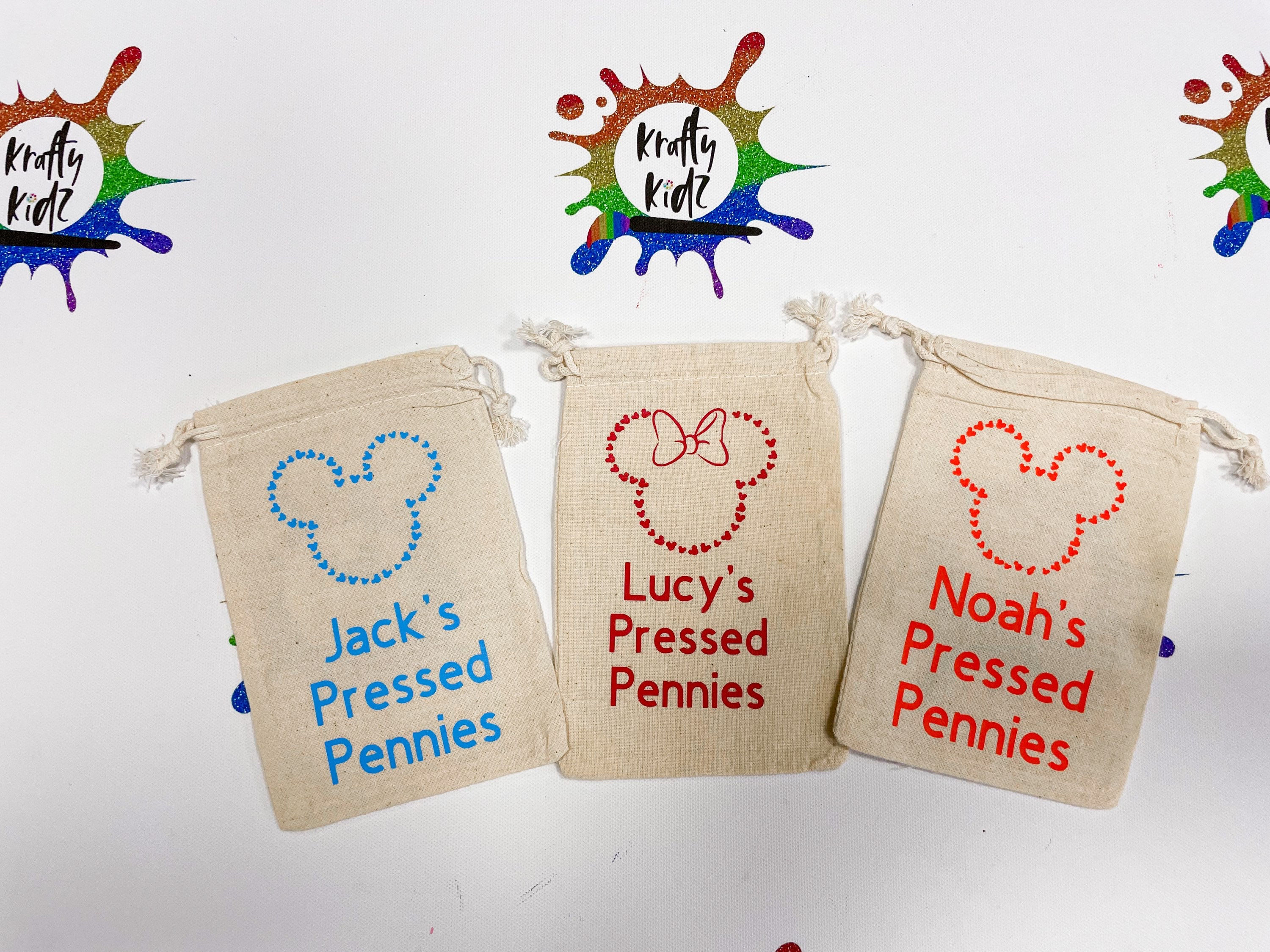 Pressed pennies pouch