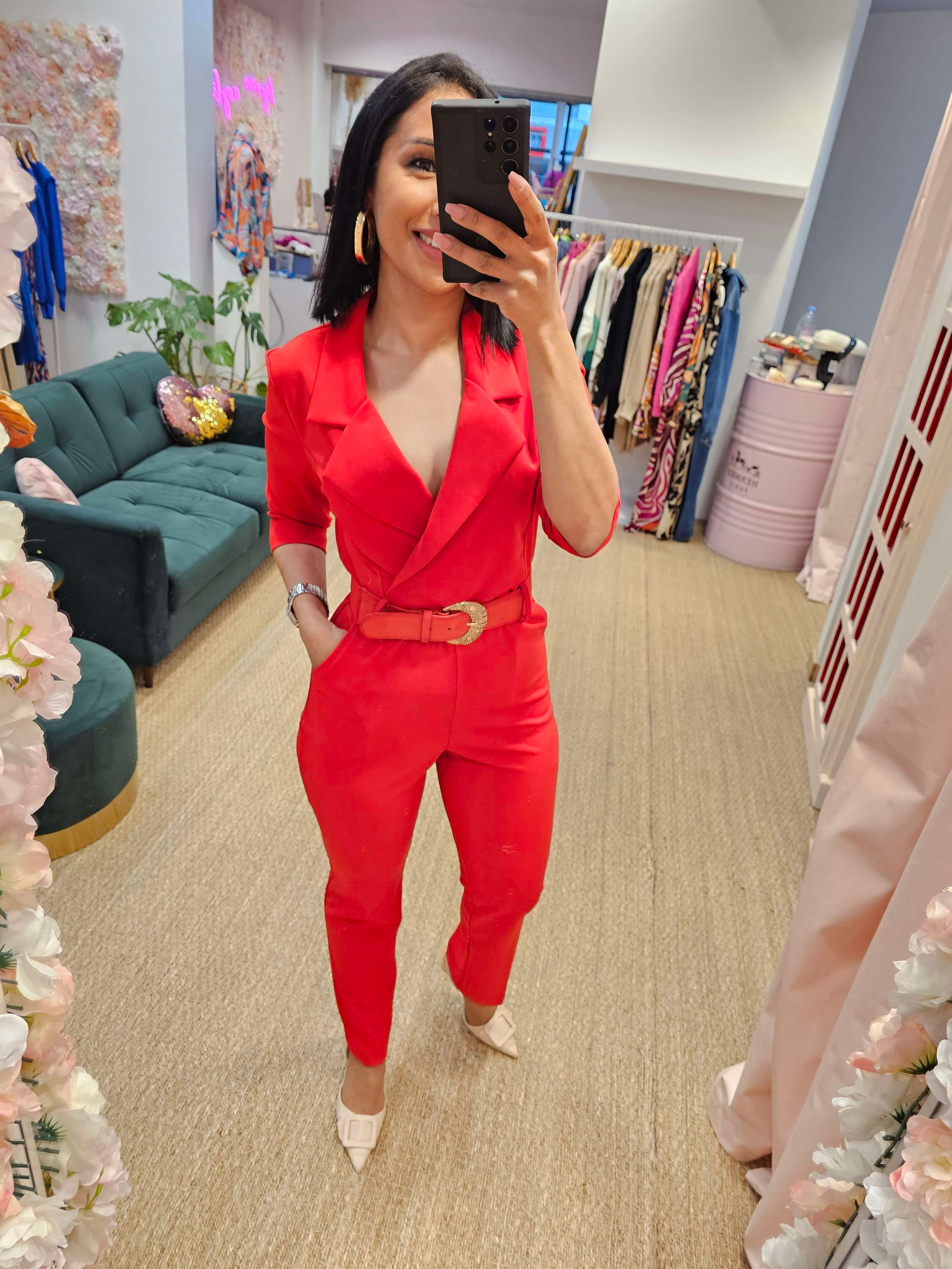 Combinaison Lady rouge 