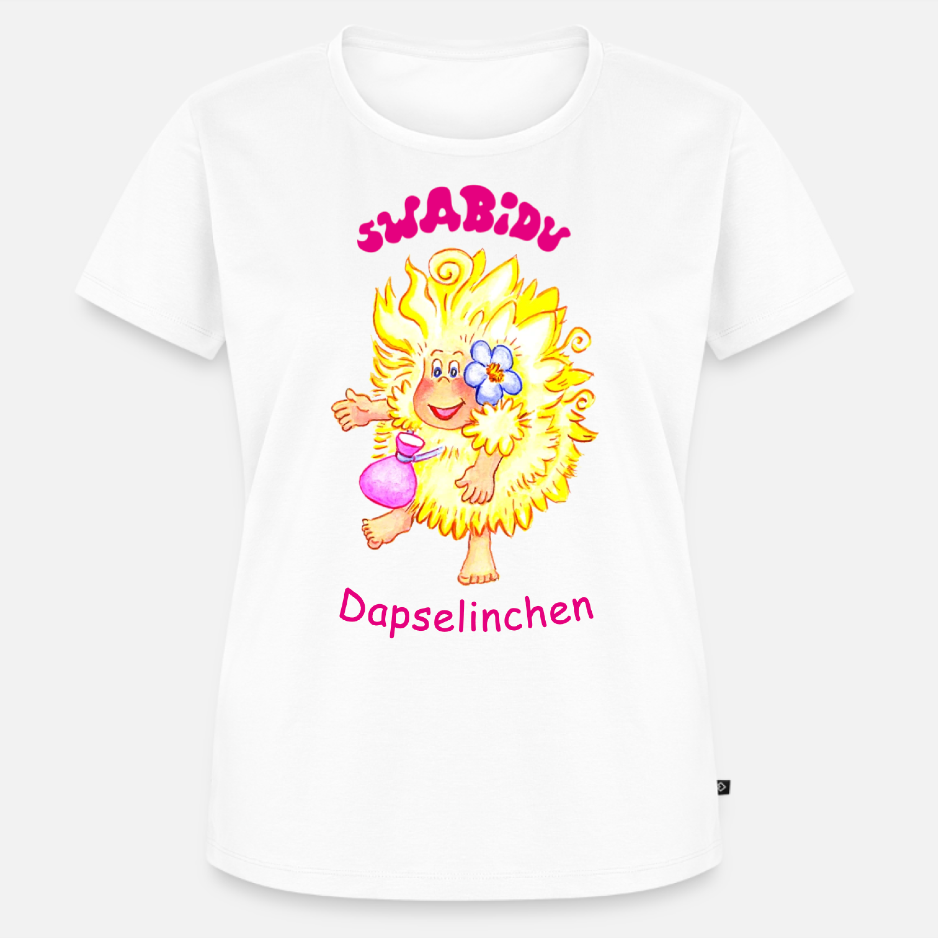 Damen-Bio-T-Shirt: Dapselinchen weiß
