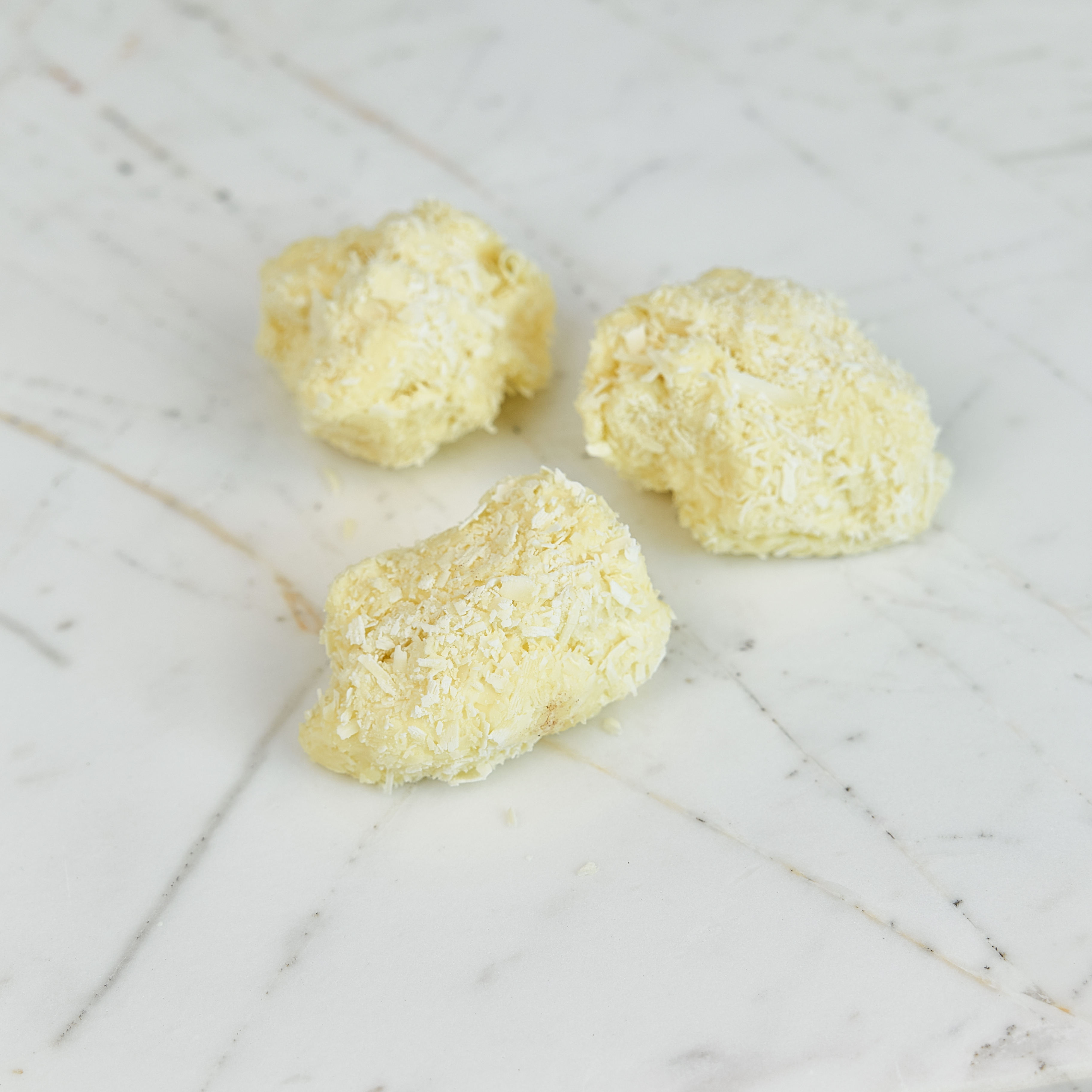White chocolate butter truffles