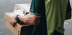 A man delivering parcels