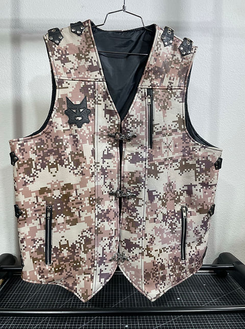 Camo biker vest shop