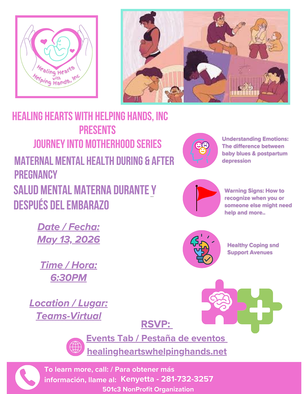 Healing Hearts with Helping hands, inc presents Maternal Mental Health During & After Pregnancy