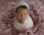 Baby photographer Hertford — newborn in pink wrap