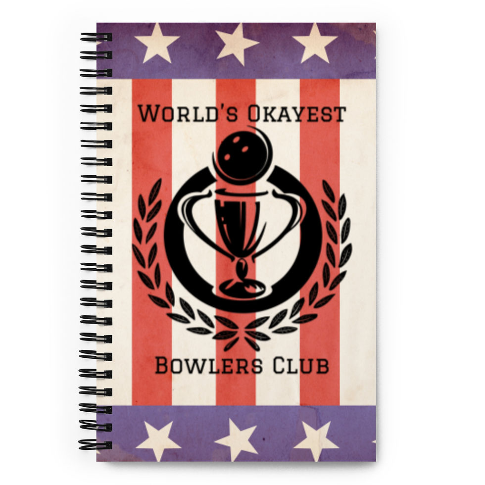World's Okayest Bowlers Club Spiral Notebook (Stars & Stripes)