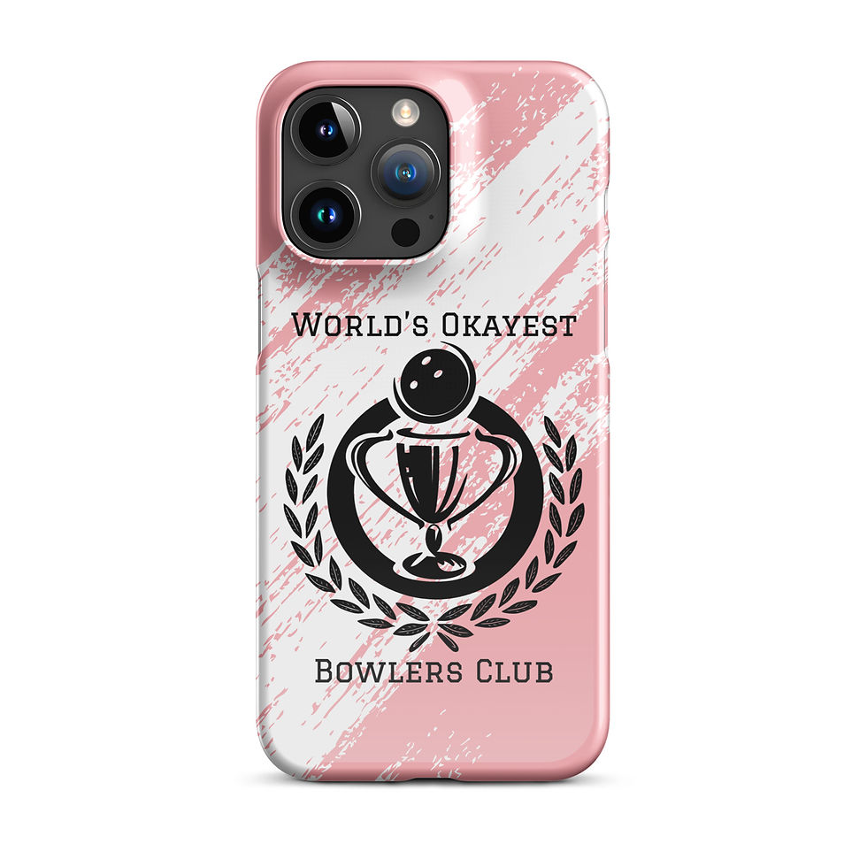 World's Okayest Bowlers Club Snap Case for iPhone® (Pink & White)