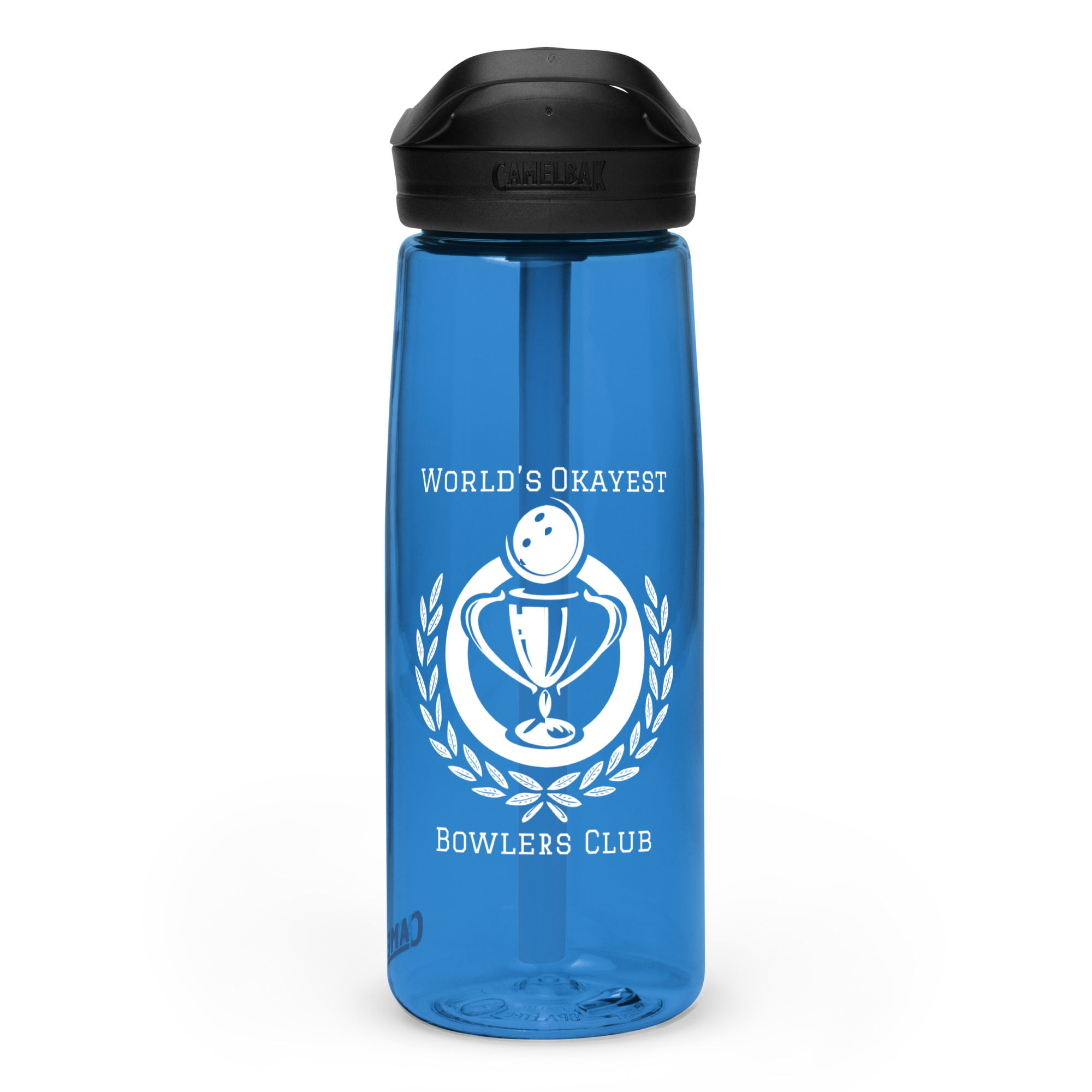 World's Okayest Bowlers Club Camelback Sports Water Bottle (Dark)