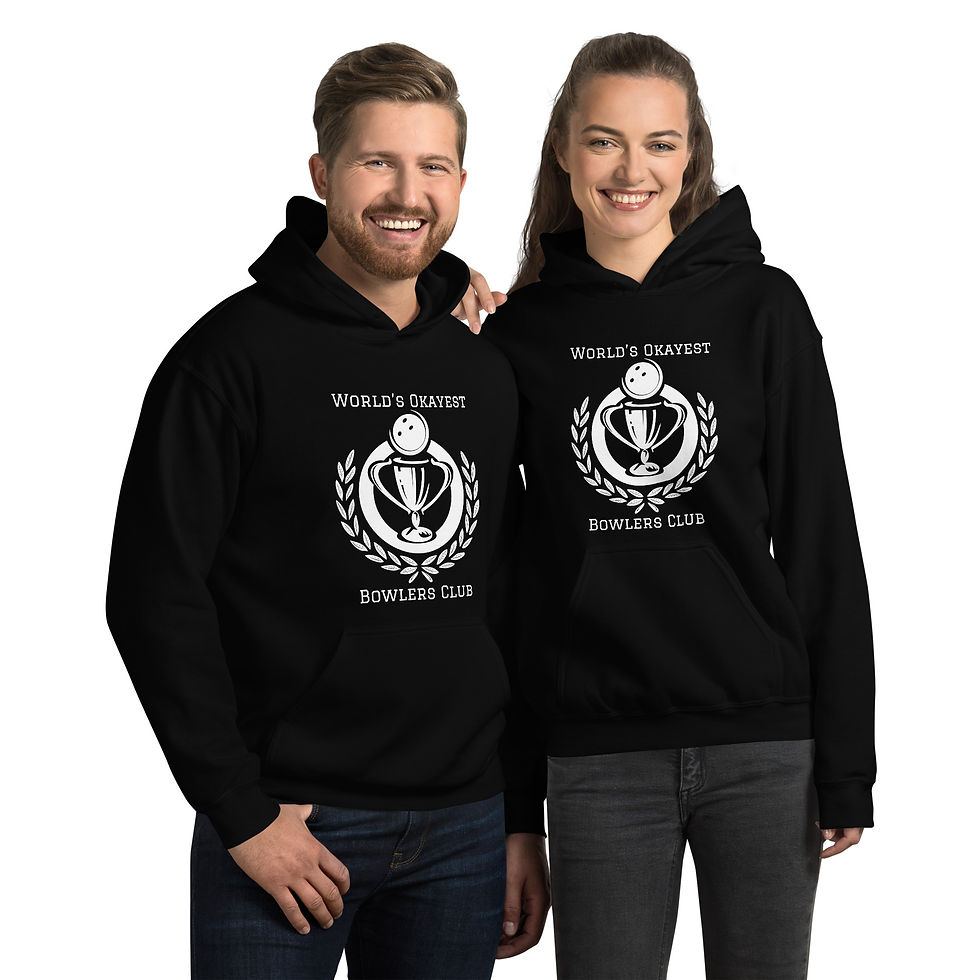 Thumbnail: World's Okayest Bowlers Club Unisex Heavyweight Hoodie