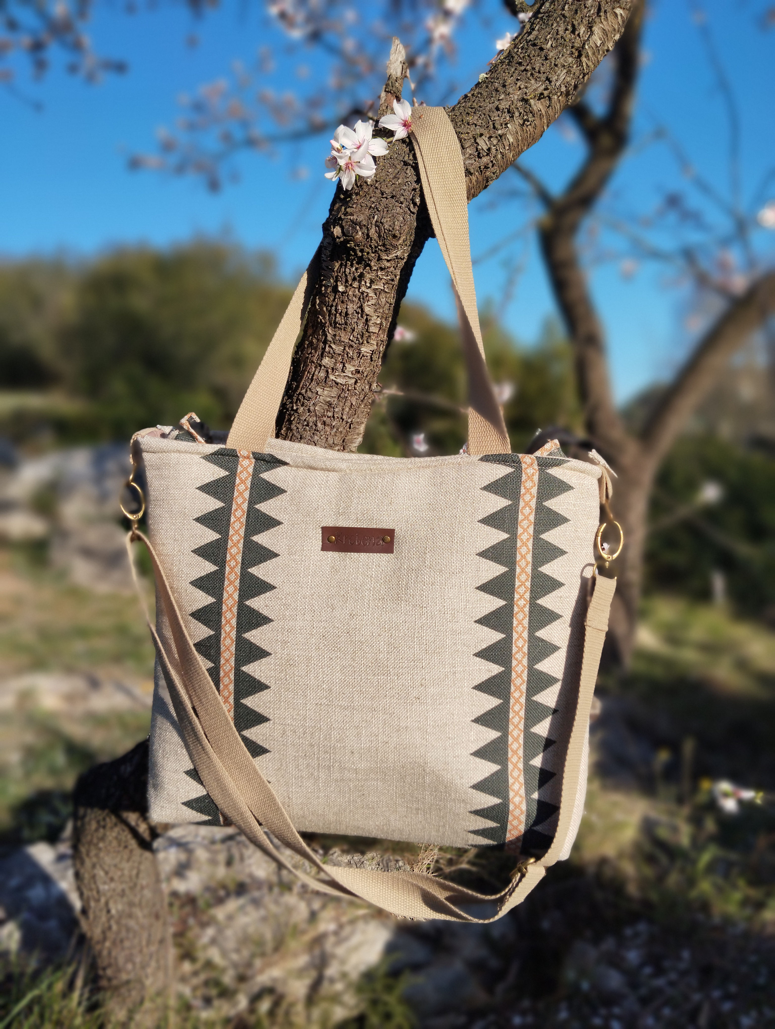 Totebag Malta - Cenefas negras