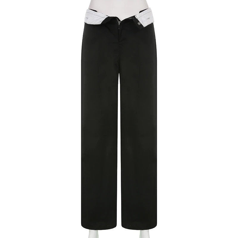 Thumbnail: Turn Over Low Waist Jogger Pants Front