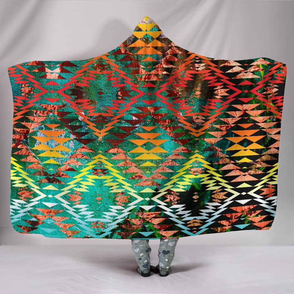 Earthy Diamondback Hooded Blanket