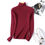 Thumbnail: Women Knitted Foldover Turtleneck Red Sweater